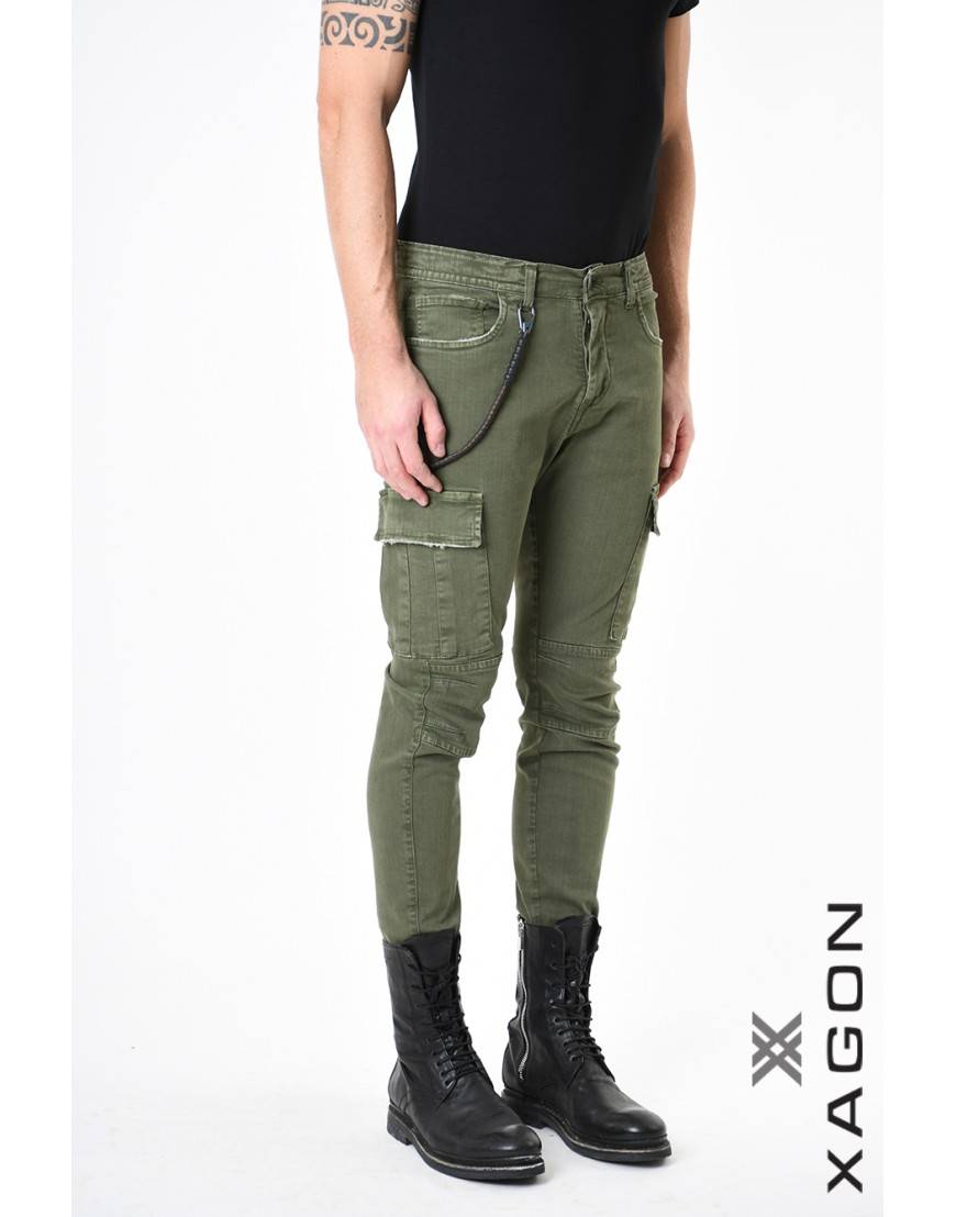 La haine inside us PANTALONE 2CR2012 Verde Sconto