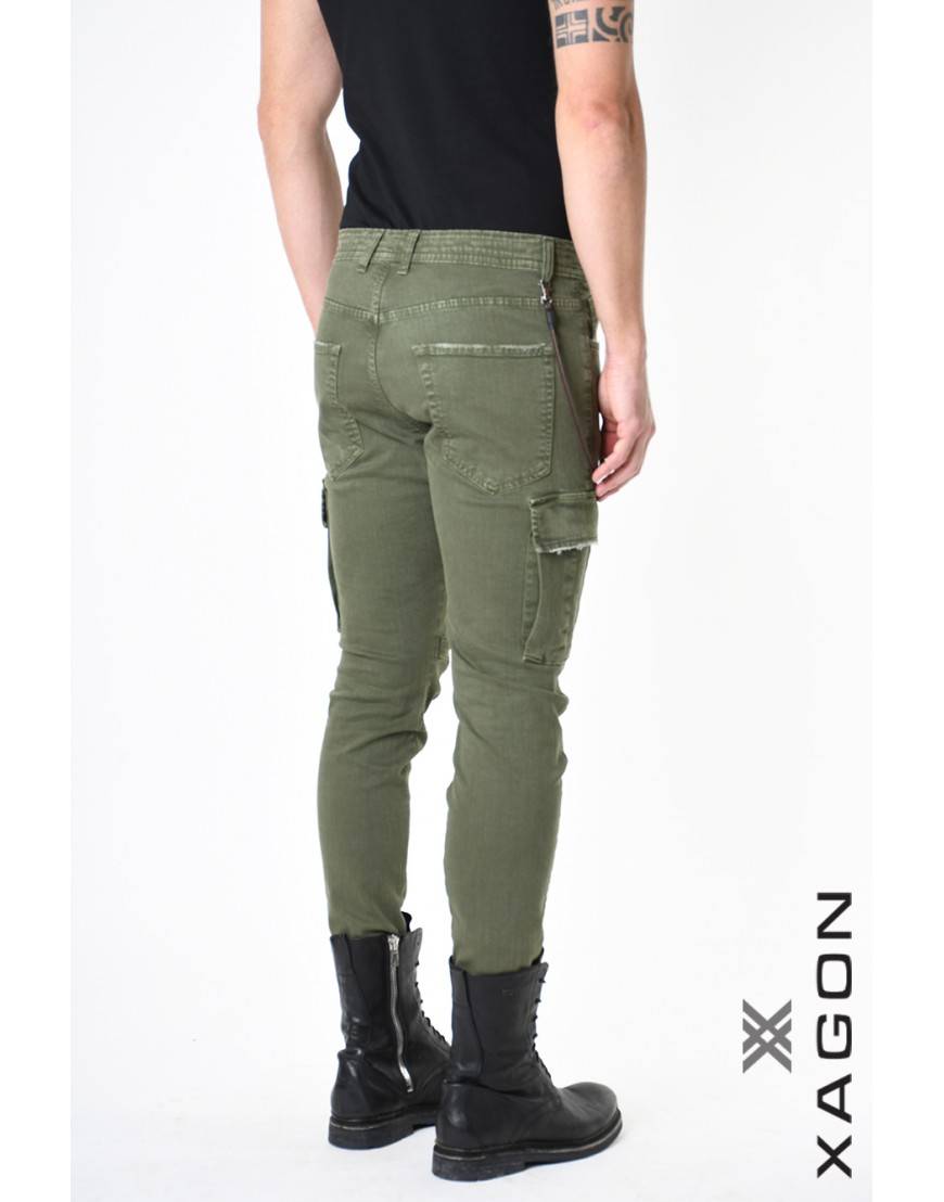 La haine inside us PANTALONE 2CR2012 Verde Sconto