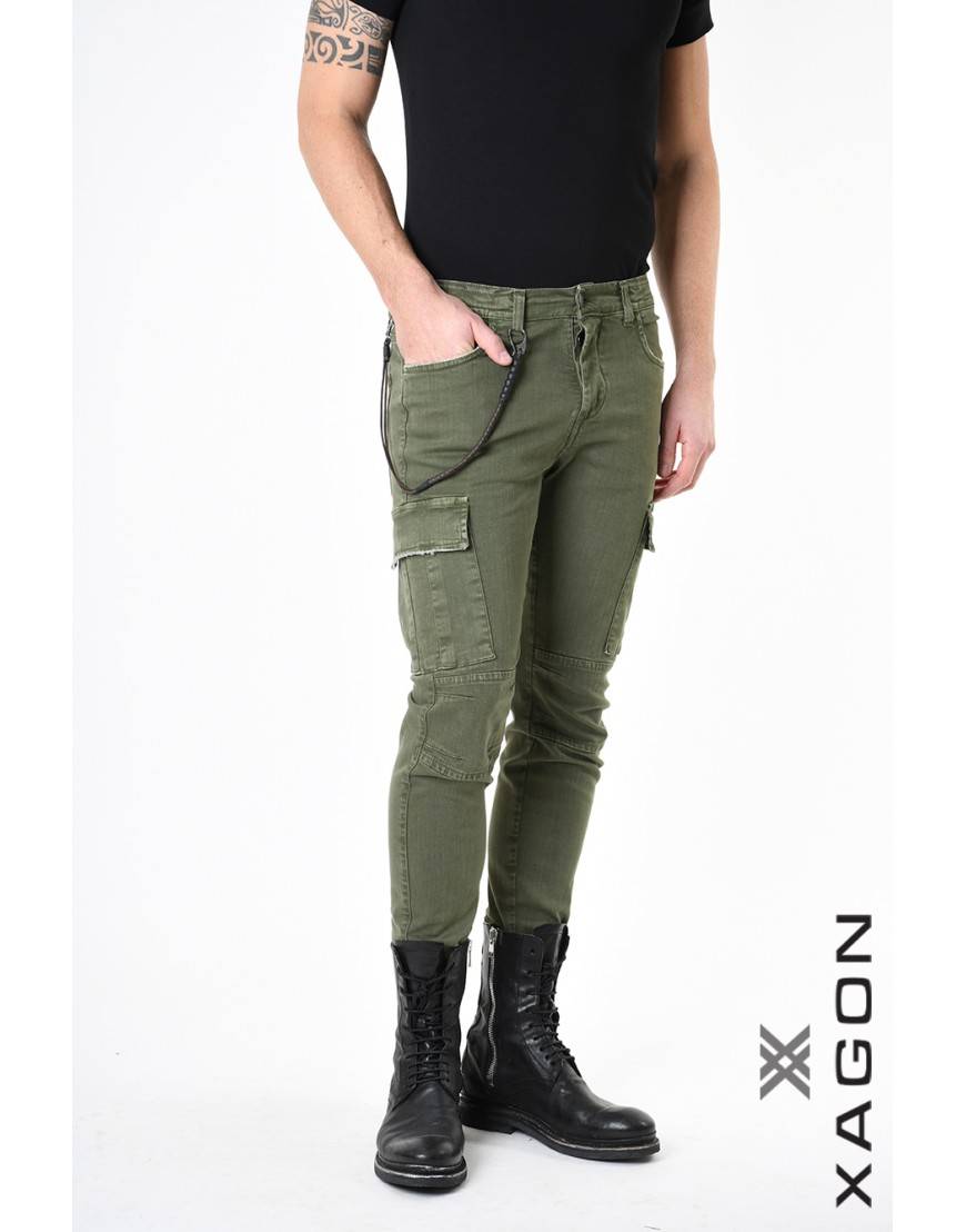 La haine inside us PANTALONE 2CR2012 Verde Sconto