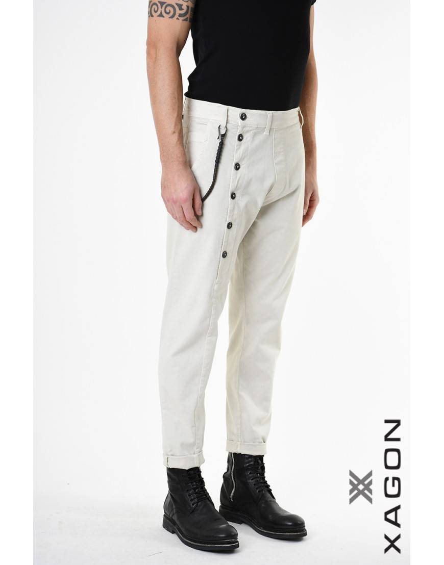La haine inside us PANTALONE 2CR2014 Ecru In Vendita
