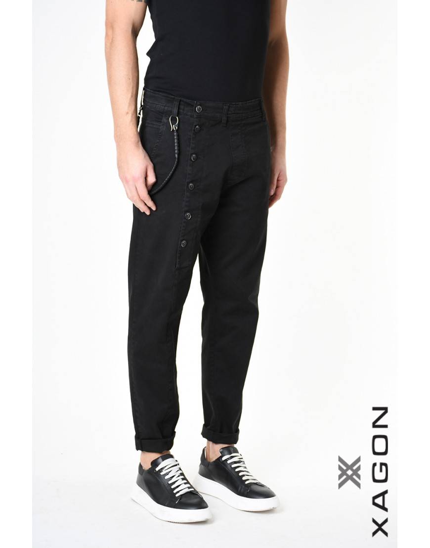 La haine inside us PANTALONE 2CR2014 Nero Offerte