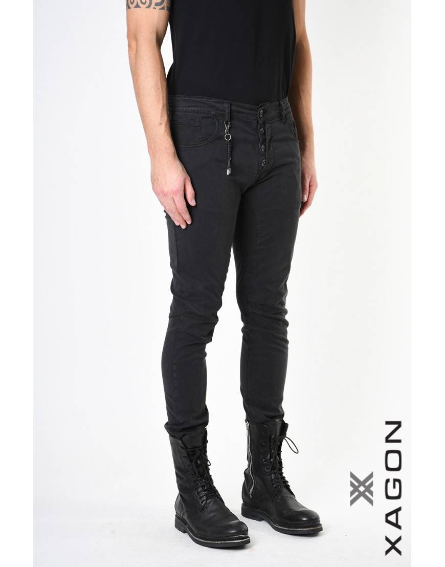 La haine inside us PANTALONE 2CR9004 Nero Vendita Calda