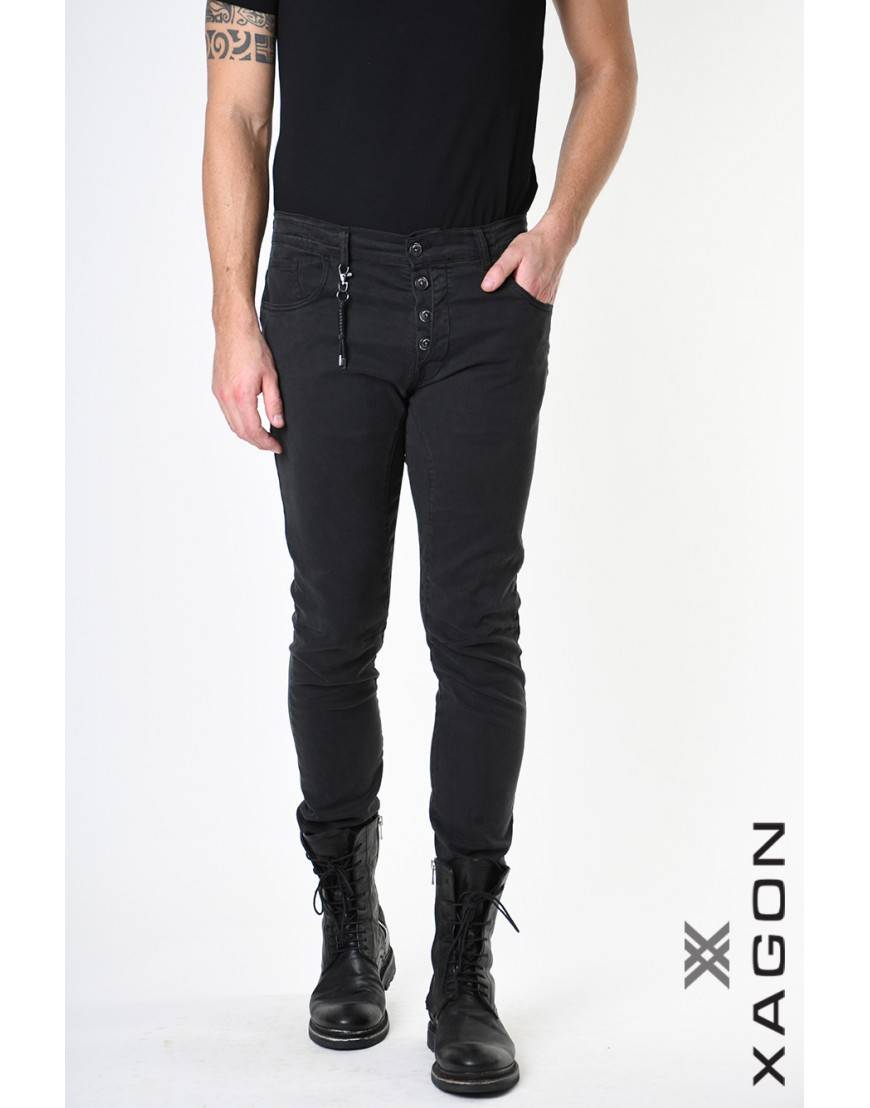 La haine inside us PANTALONE 2CR9004 Nero Vendita Calda