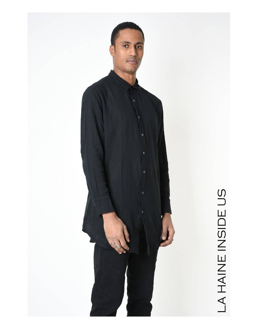 La haine inside us 3V LM114 CAMICIA Nero Saldi Di Fabbrica