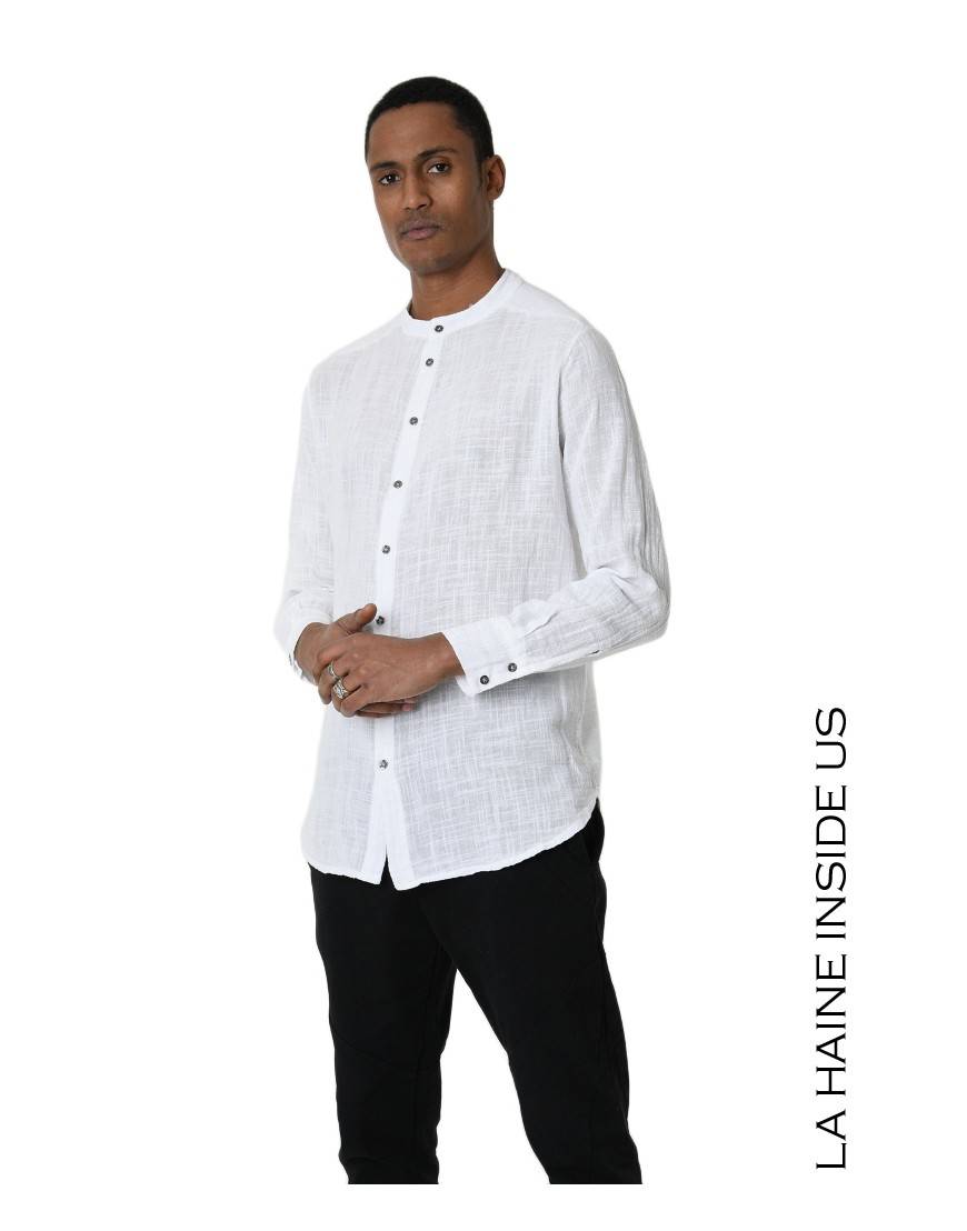 La haine inside us 3V LM118 CAMICIA Bianco Negozio