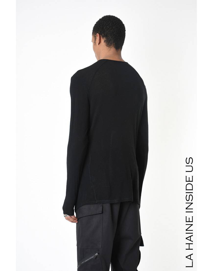 La haine inside us 3V LM265 MAGLIA Nero In Linea
