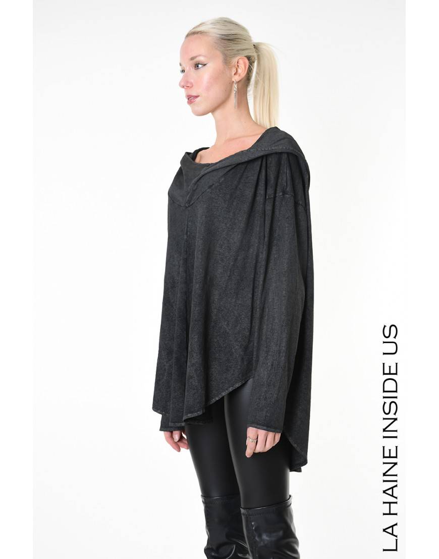 La haine inside us 4B LW882 MAGLIA Nero Vendita Economica