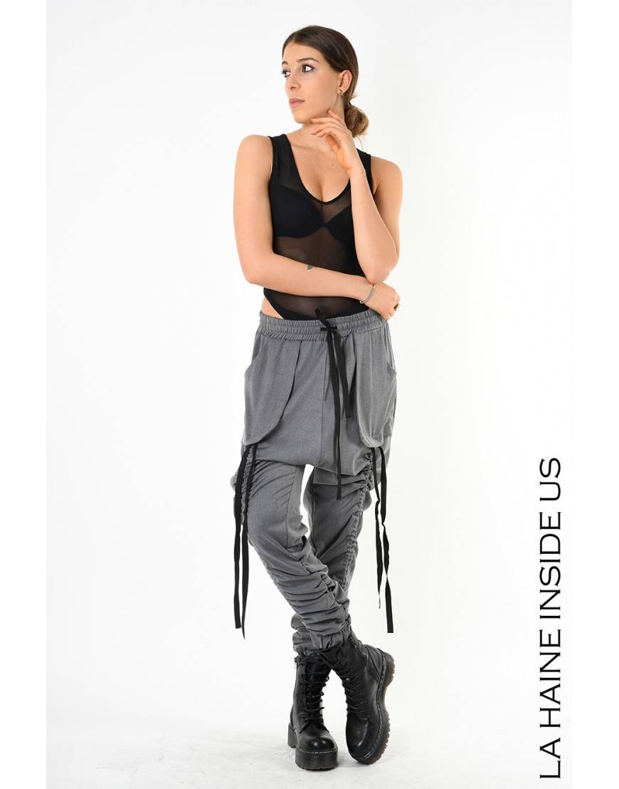 La haine inside us 4B LW836 PANTALONE Grigio Acquista Ora