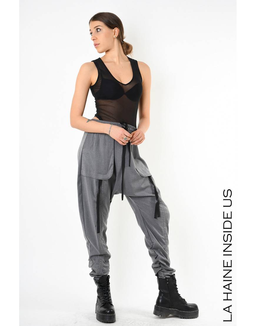 La haine inside us 4B LW836 PANTALONE Grigio Acquista Ora