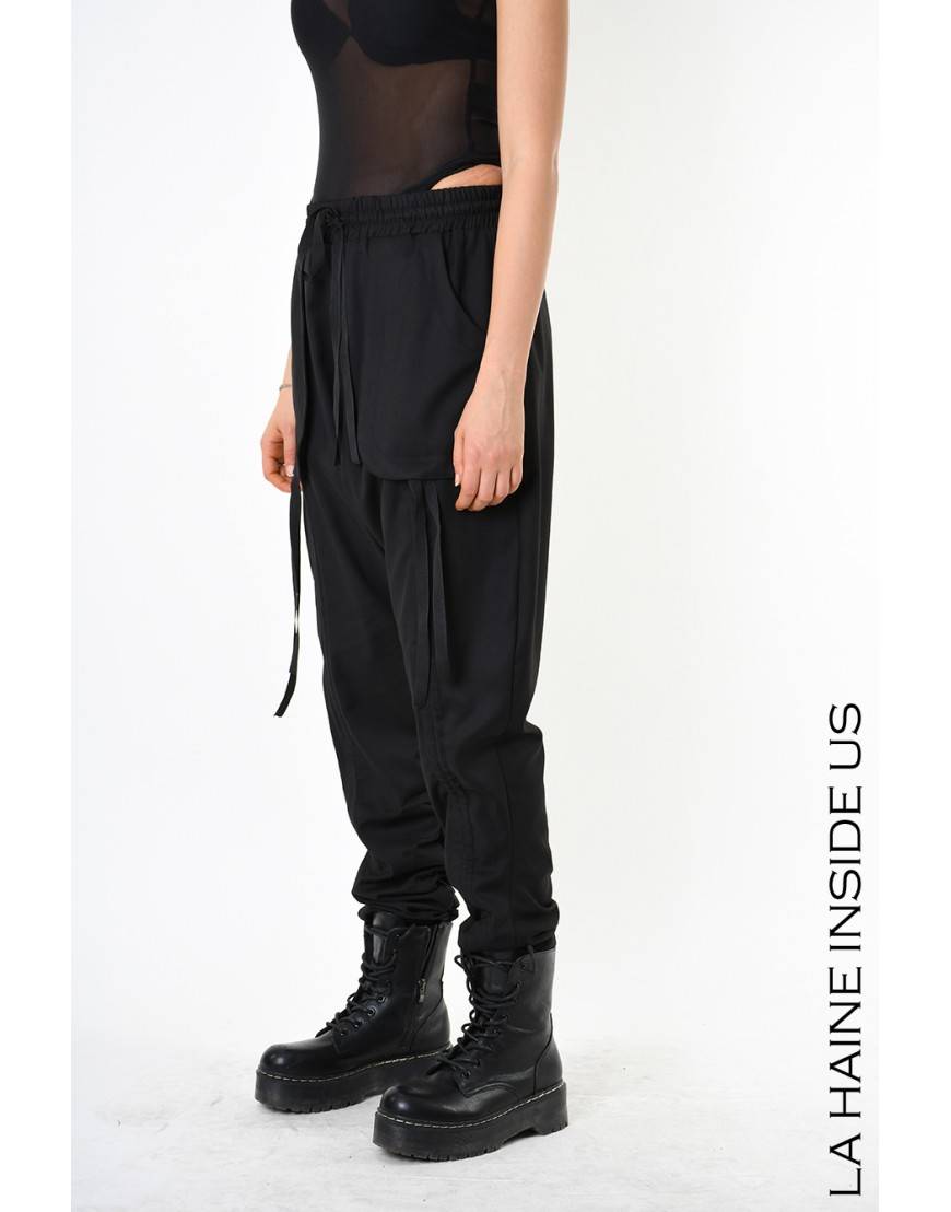 La haine inside us 4B LW836 PANTALONE Nero Consegna Veloce
