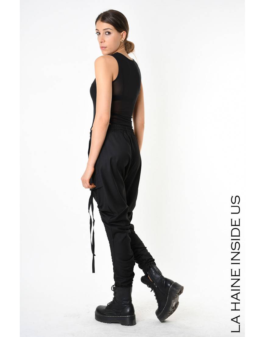 La haine inside us 4B LW836 PANTALONE Nero Consegna Veloce