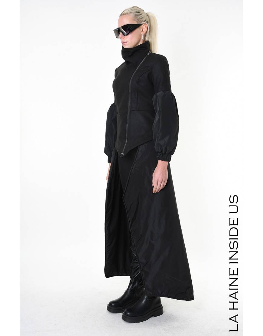 La haine inside us 4B LW837 CAPPOTTO Nero Promozione Limitata