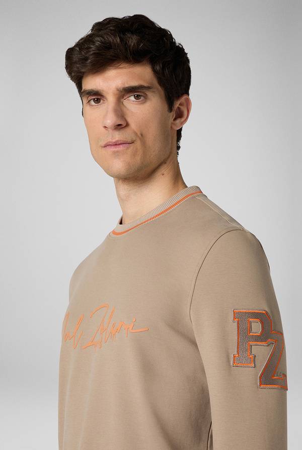 Lab. Pal Zileri Felpa in cotone stretch con logo Offerta