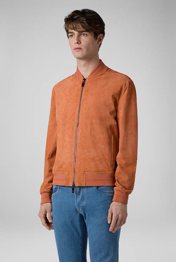 Lab. Pal Zileri Bomber in suede color albicocca Vendita