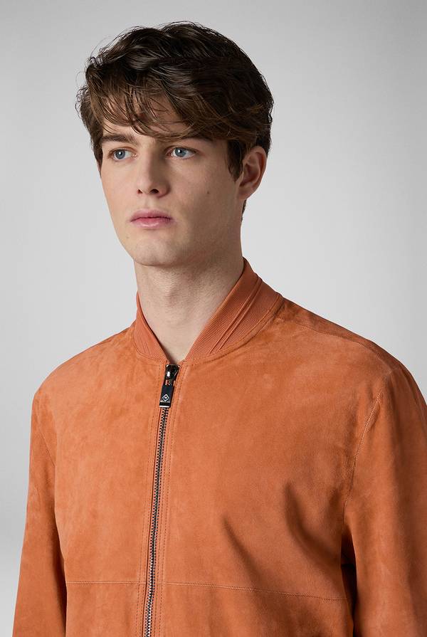 Lab. Pal Zileri Bomber in suede color albicocca Vendita