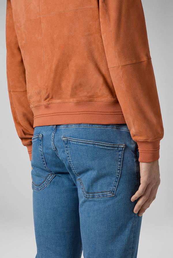 Lab. Pal Zileri Bomber in suede color albicocca Vendita