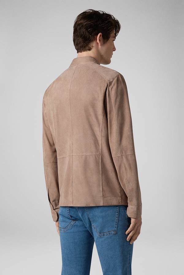 Lab. Pal Zileri Overshirt in suede e nappa micro perforata Economico