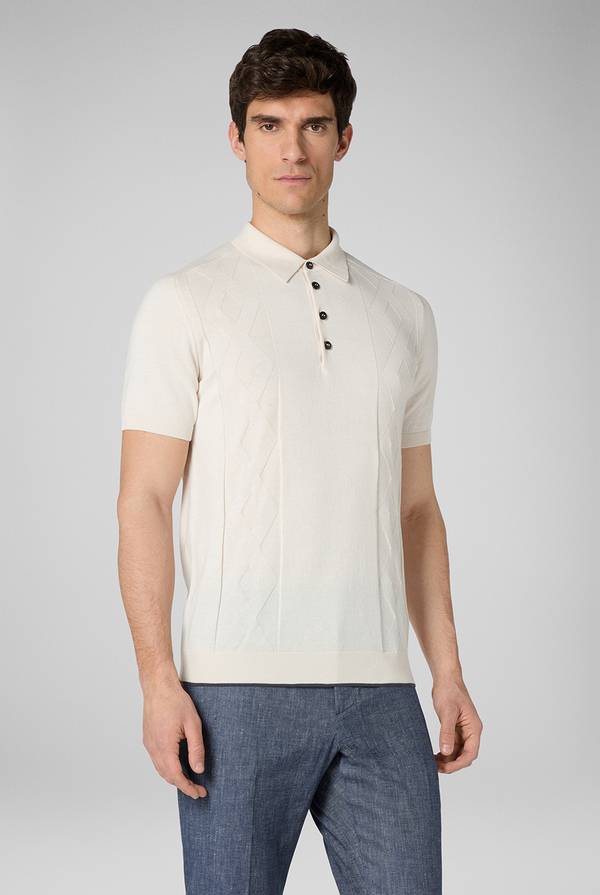 Lab. Pal Zileri Polo in maglia con calati In Saldo