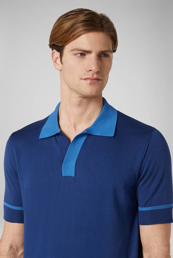 Lab. Pal Zileri Polo in maglia con dettagli a contrasto Nuova