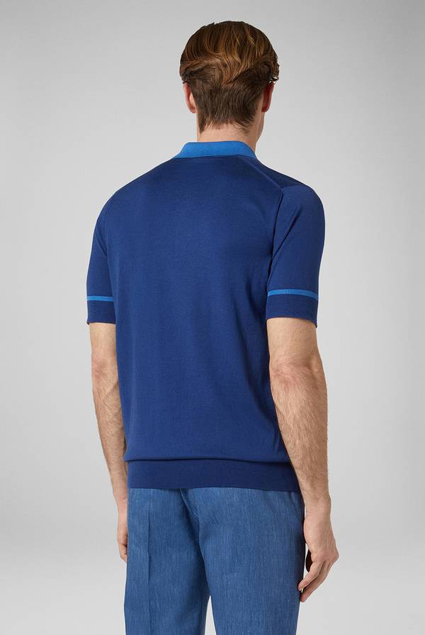 Lab. Pal Zileri Polo in maglia con dettagli a contrasto Nuova