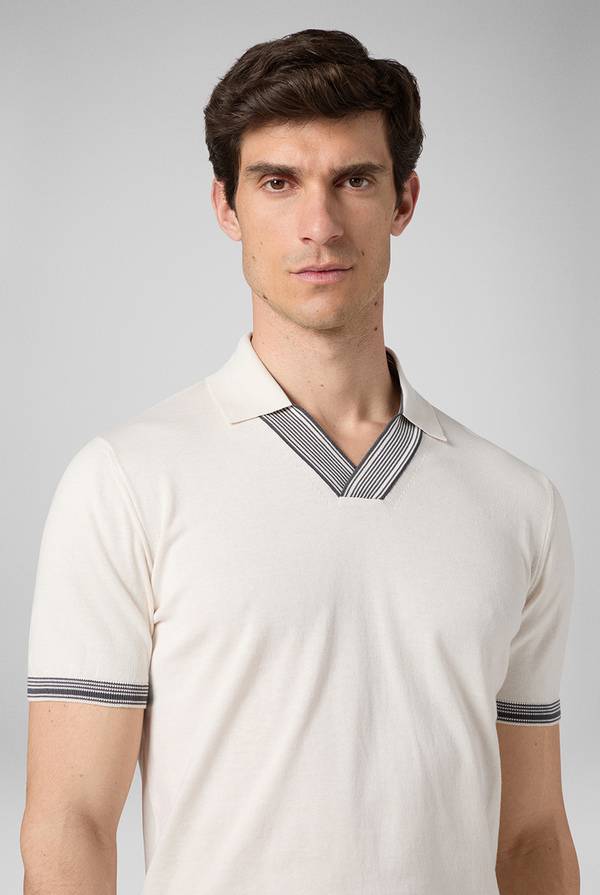 Lab. Pal Zileri Polo con finiture millerighe Moda
