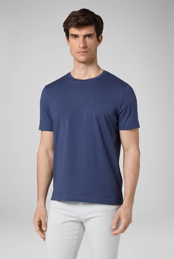 Lab. Pal Zileri T-Shirt in cotone nel colore blu Pezzi Unici