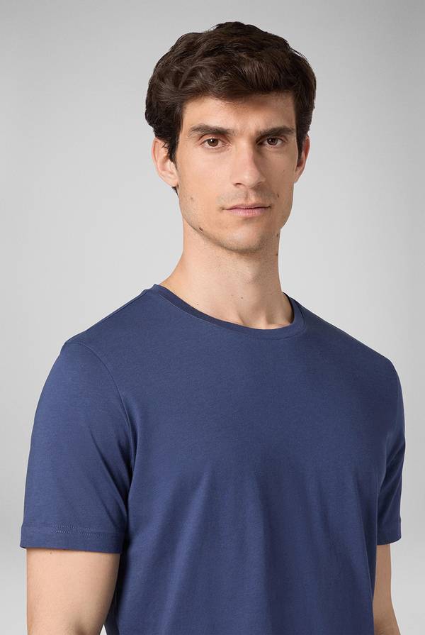 Lab. Pal Zileri T-Shirt in cotone nel colore blu Pezzi Unici
