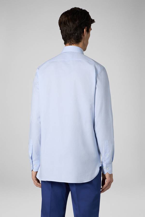 Lab. Pal Zileri Camicia azzurra con micro struttura Sconto