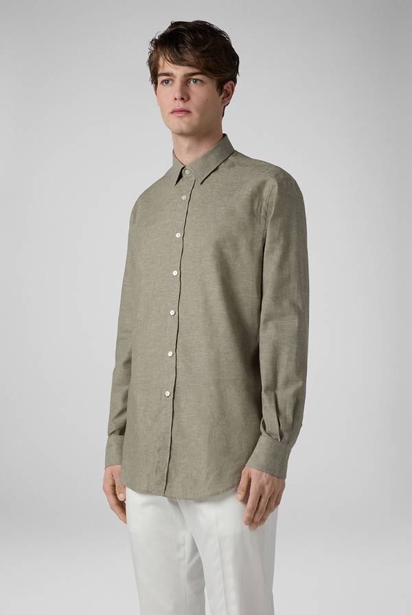 Lab. Pal Zileri Camicia in lino e cotone Online