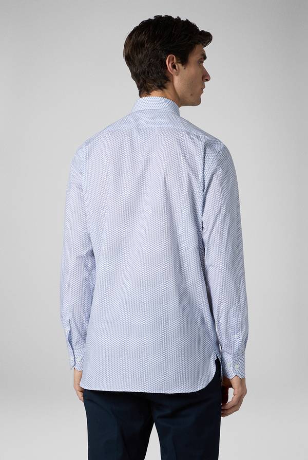 Lab. Pal Zileri Camicia in puro cotone con stampa circolare Hotsell