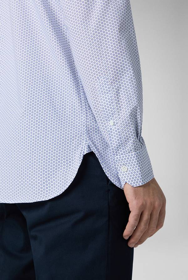Lab. Pal Zileri Camicia in puro cotone con stampa circolare Hotsell