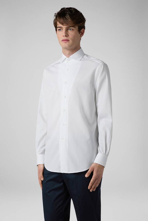 Lab. Pal Zileri Camicia bianca in cotone Saldi Di Fabbrica