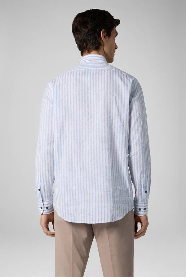 Lab. Pal Zileri Camicia a macro righe bianche e azzurre I Più Venduti
