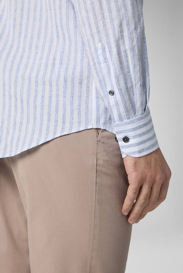 Lab. Pal Zileri Camicia a macro righe bianche e azzurre I Più Venduti