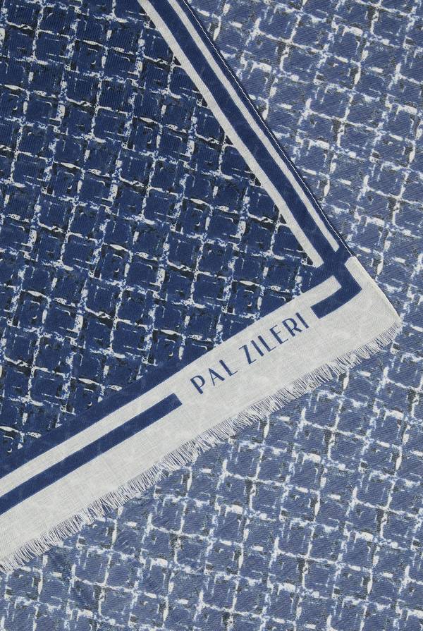 Lab. Pal Zileri Sciarpa in modal e lana con fantasia geometrica Negozio