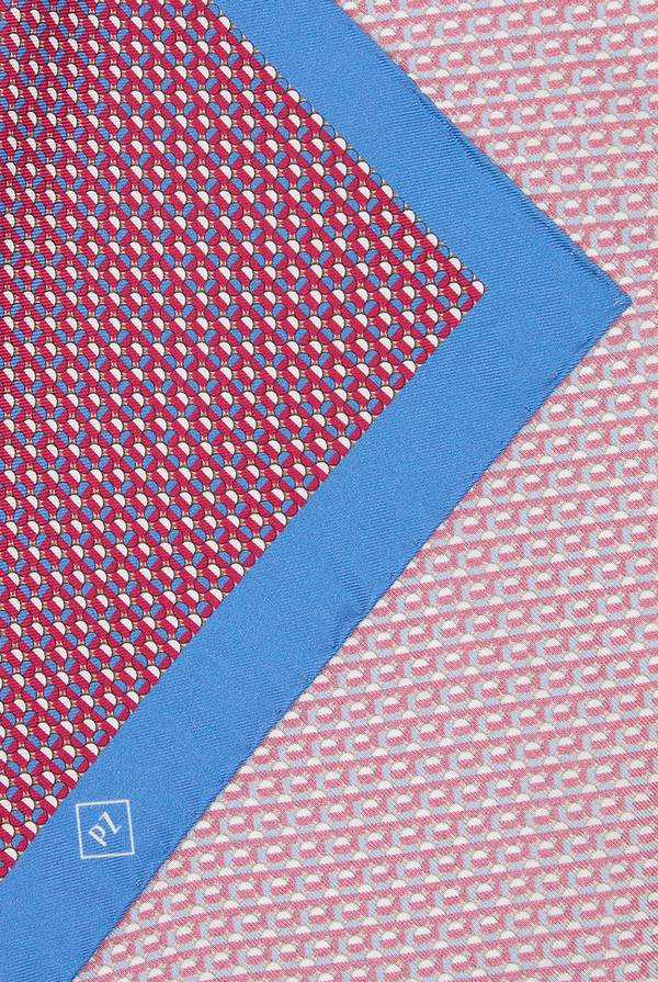 Lab. Pal Zileri Pochette in seta con motivo geometrico 2025