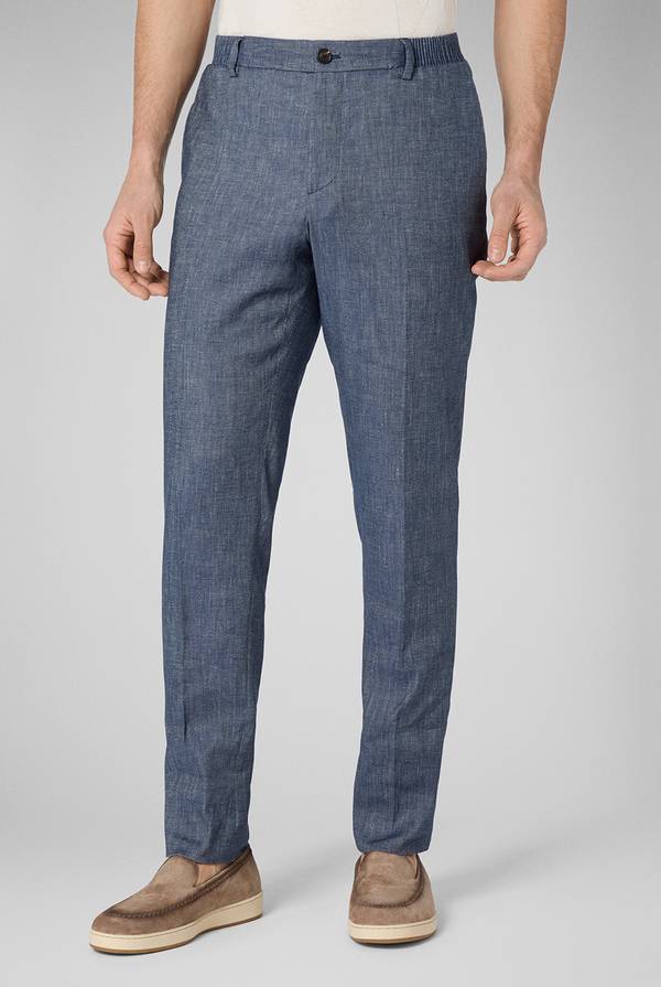 Lab. Pal Zileri Pantalone in lino e cotone stretch Offerte