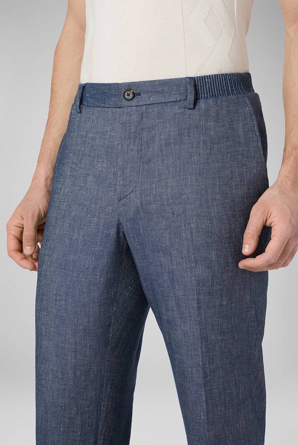 Lab. Pal Zileri Pantalone in lino e cotone stretch Offerte