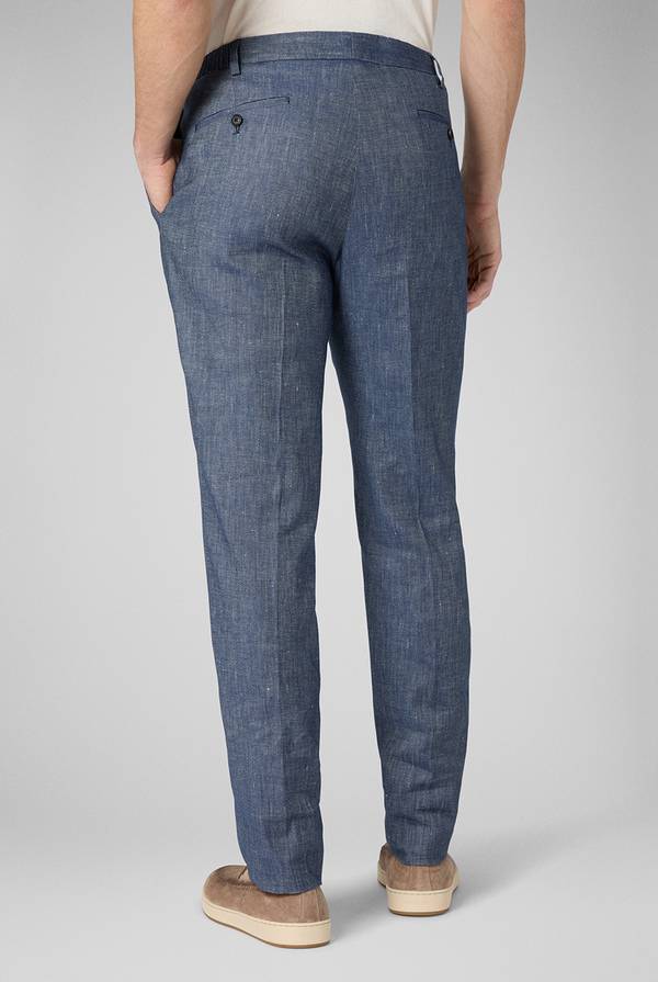 Lab. Pal Zileri Pantalone in lino e cotone stretch Offerte