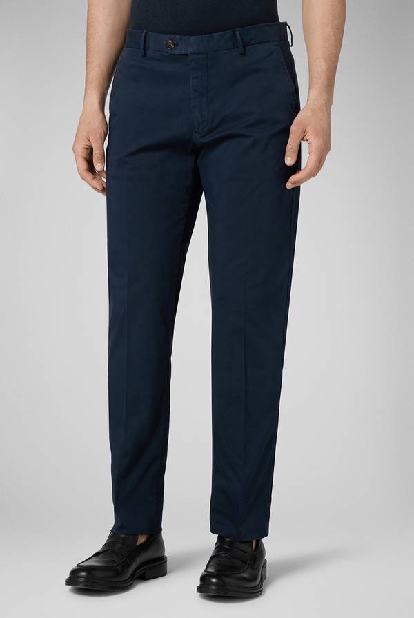 Lab. Pal Zileri Chino in cotone stretch tinto in capo Ultimo giorno