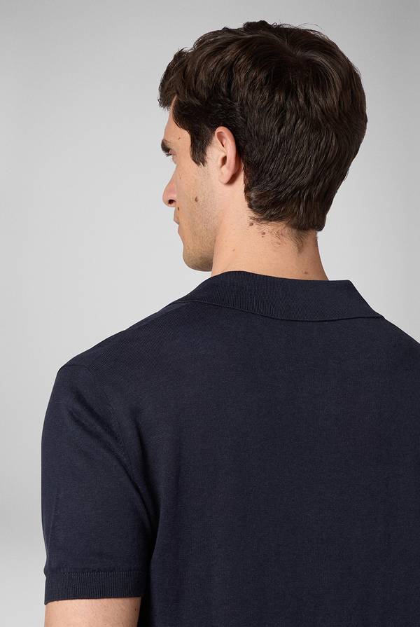 Lab. Pal Zileri Polo in maglia di lino e seta color senape Promozione Limitata
