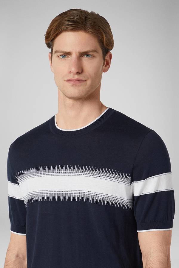 Lab. Pal Zileri Maglia girocollo in seta e cotone Shopping Online