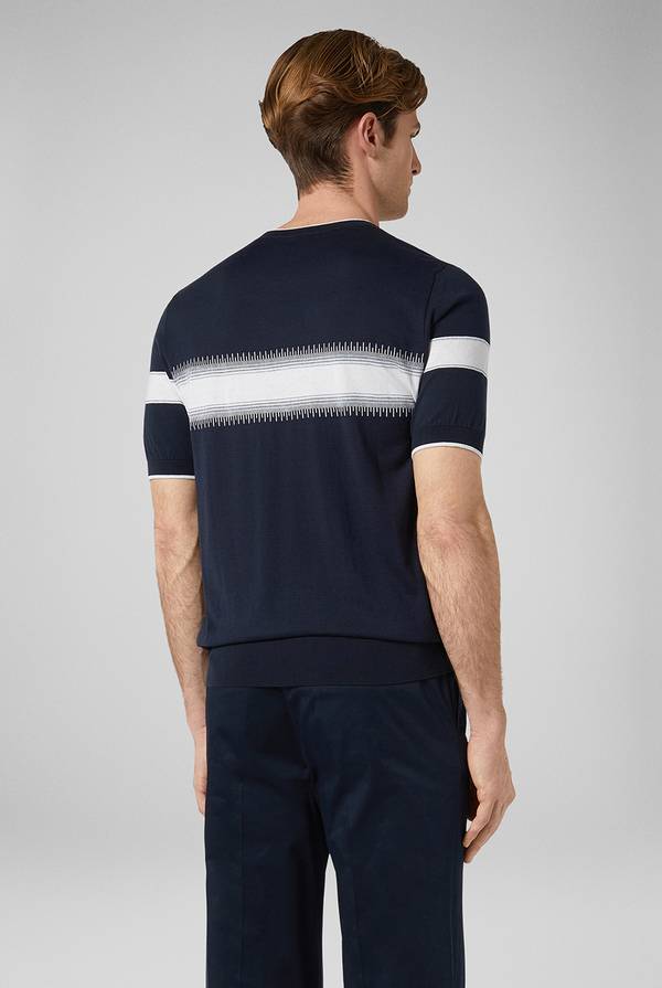 Lab. Pal Zileri Maglia girocollo in seta e cotone Shopping Online