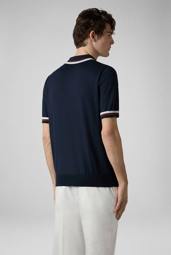 Lab. Pal Zileri Polo in maglia con dettagli a contrasto Prezzo Ridotto