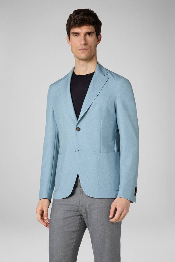 Lab. Pal Zileri Giacca Effortless in jersey stampato Saldi Di Fabbrica