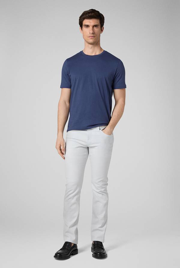 Lab. Pal Zileri T-Shirt in cotone nel colore blu navy Italia