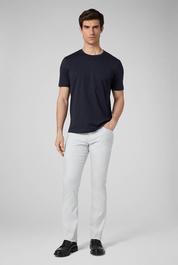 Lab. Pal Zileri T-Shirt in cotone nel colore blu navy Italia
