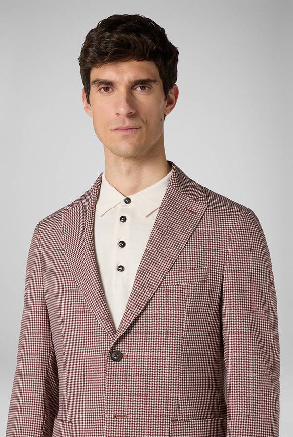 Lab. Pal Zileri Giacca Effortless in jersey con motivo pied de poule Pezzi Unici