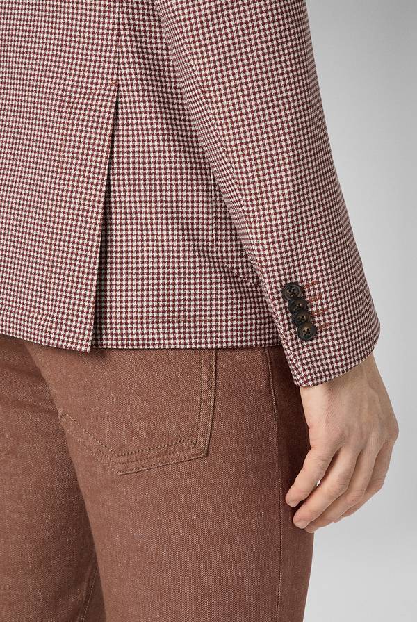 Lab. Pal Zileri Giacca Effortless in jersey con motivo pied de poule Pezzi Unici