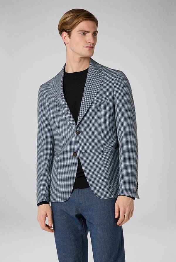 Lab. Pal Zileri Giacca Effortless in jersey con motivo pied de poule Negozi Online